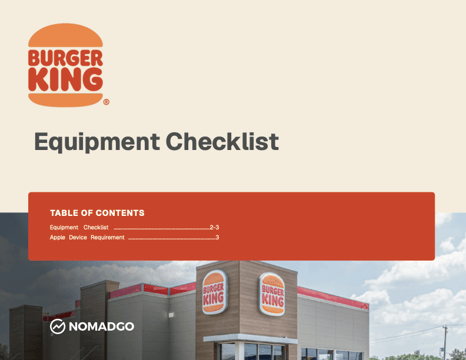 5-Equipment Checklist Burger King