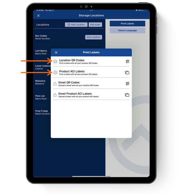 QR and Product label print